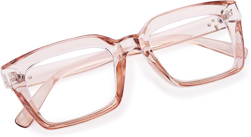 COASION Classic Non-prescription Clear Lens Eyeglasses for Women Thick Square Frame Eyewear - Image 3
